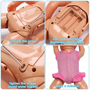 عروسک نوزاد شناگر 33 سانتی متری Swimming Doll -اسباب بازی
